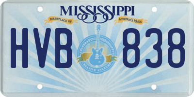 MS license plate HVB838