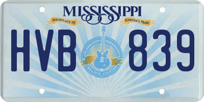 MS license plate HVB839