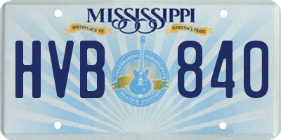 MS license plate HVB840