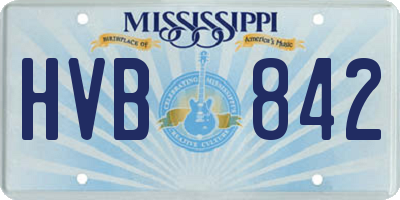 MS license plate HVB842