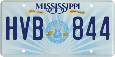 MS license plate HVB844