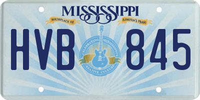 MS license plate HVB845