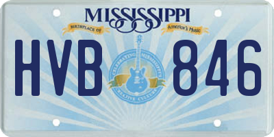 MS license plate HVB846