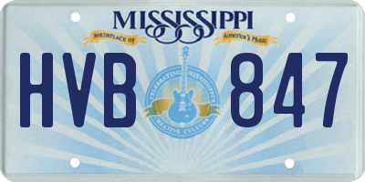 MS license plate HVB847
