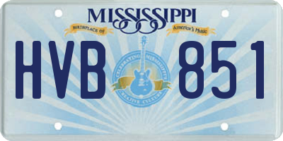 MS license plate HVB851