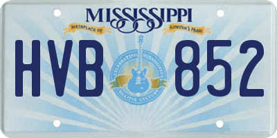 MS license plate HVB852
