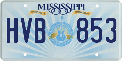 MS license plate HVB853