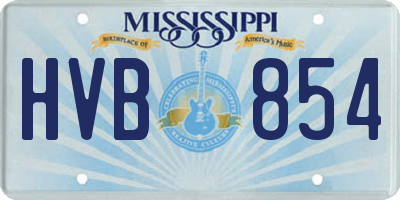 MS license plate HVB854