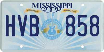 MS license plate HVB858