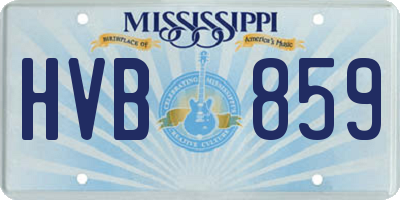 MS license plate HVB859