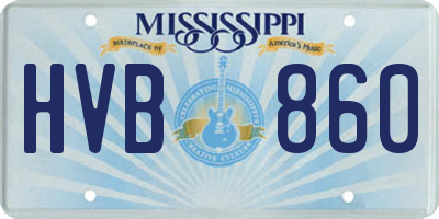 MS license plate HVB860