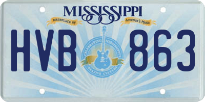 MS license plate HVB863