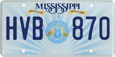 MS license plate HVB870