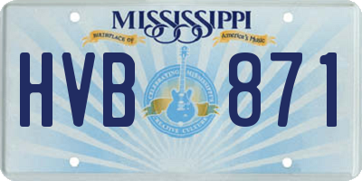 MS license plate HVB871