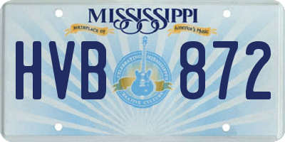 MS license plate HVB872