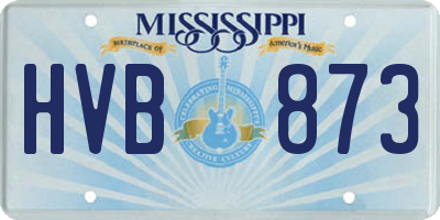 MS license plate HVB873