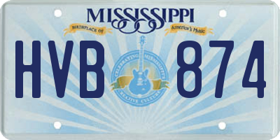 MS license plate HVB874