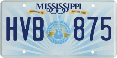 MS license plate HVB875