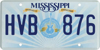 MS license plate HVB876