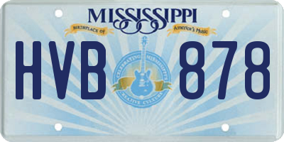 MS license plate HVB878