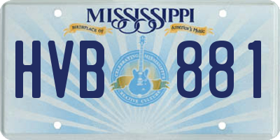MS license plate HVB881