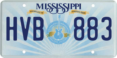 MS license plate HVB883