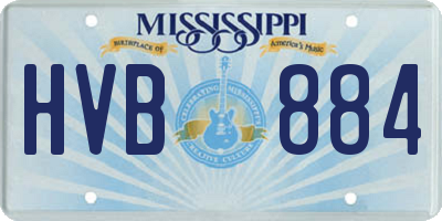 MS license plate HVB884