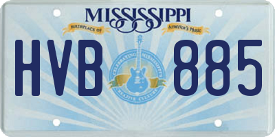 MS license plate HVB885