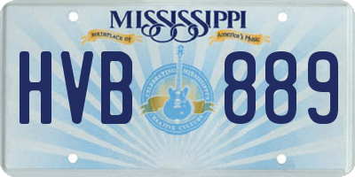 MS license plate HVB889