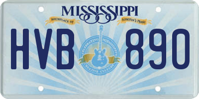MS license plate HVB890
