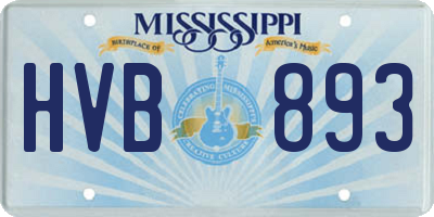 MS license plate HVB893