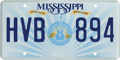 MS license plate HVB894
