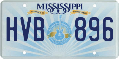 MS license plate HVB896