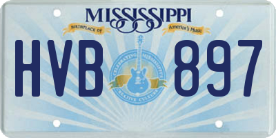 MS license plate HVB897