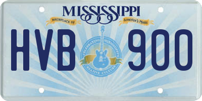 MS license plate HVB900