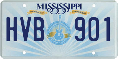 MS license plate HVB901
