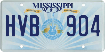 MS license plate HVB904
