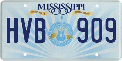 MS license plate HVB909