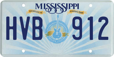 MS license plate HVB912