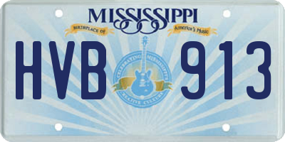 MS license plate HVB913