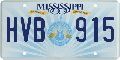 MS license plate HVB915