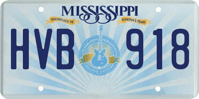 MS license plate HVB918