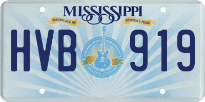 MS license plate HVB919