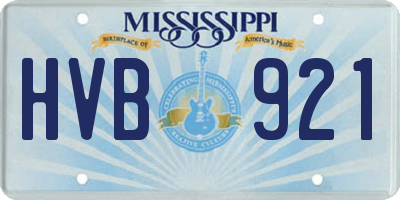 MS license plate HVB921