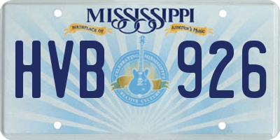 MS license plate HVB926