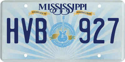 MS license plate HVB927