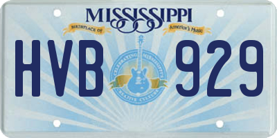 MS license plate HVB929