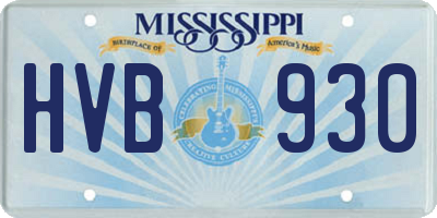 MS license plate HVB930