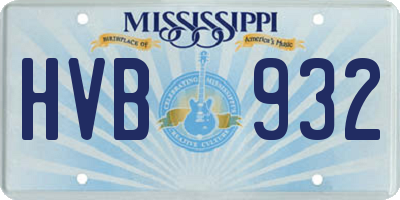 MS license plate HVB932