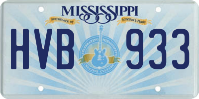 MS license plate HVB933